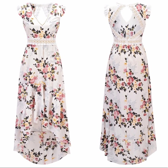 🌟Chelsea Cotton Floral Open Back Dress - Picture 5 of 6